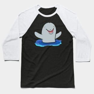 Cute happy porpoise cartoon Baseball T-Shirt